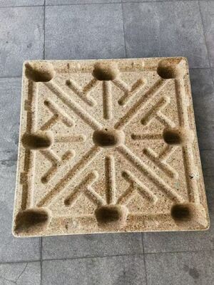 Durable compressed wood pallets with expansion rate below 5 percent suitable for long distance transportation and internal