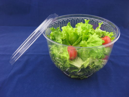 17oz OEM/ODM Clear Plastic Clamshell Packaging Disposable Salad Bowls